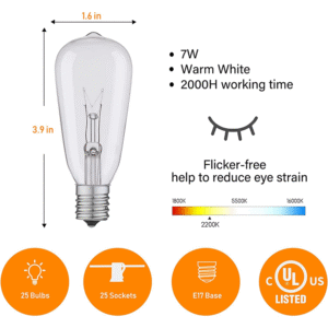 25ft Outdoor String Lights