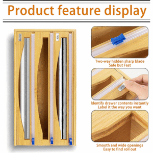 Plastic Wrap Dispenser with Cutter
